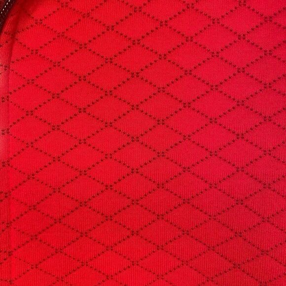 Alia Quilted Black Red Zippered Jacket - Picture 3 of 8